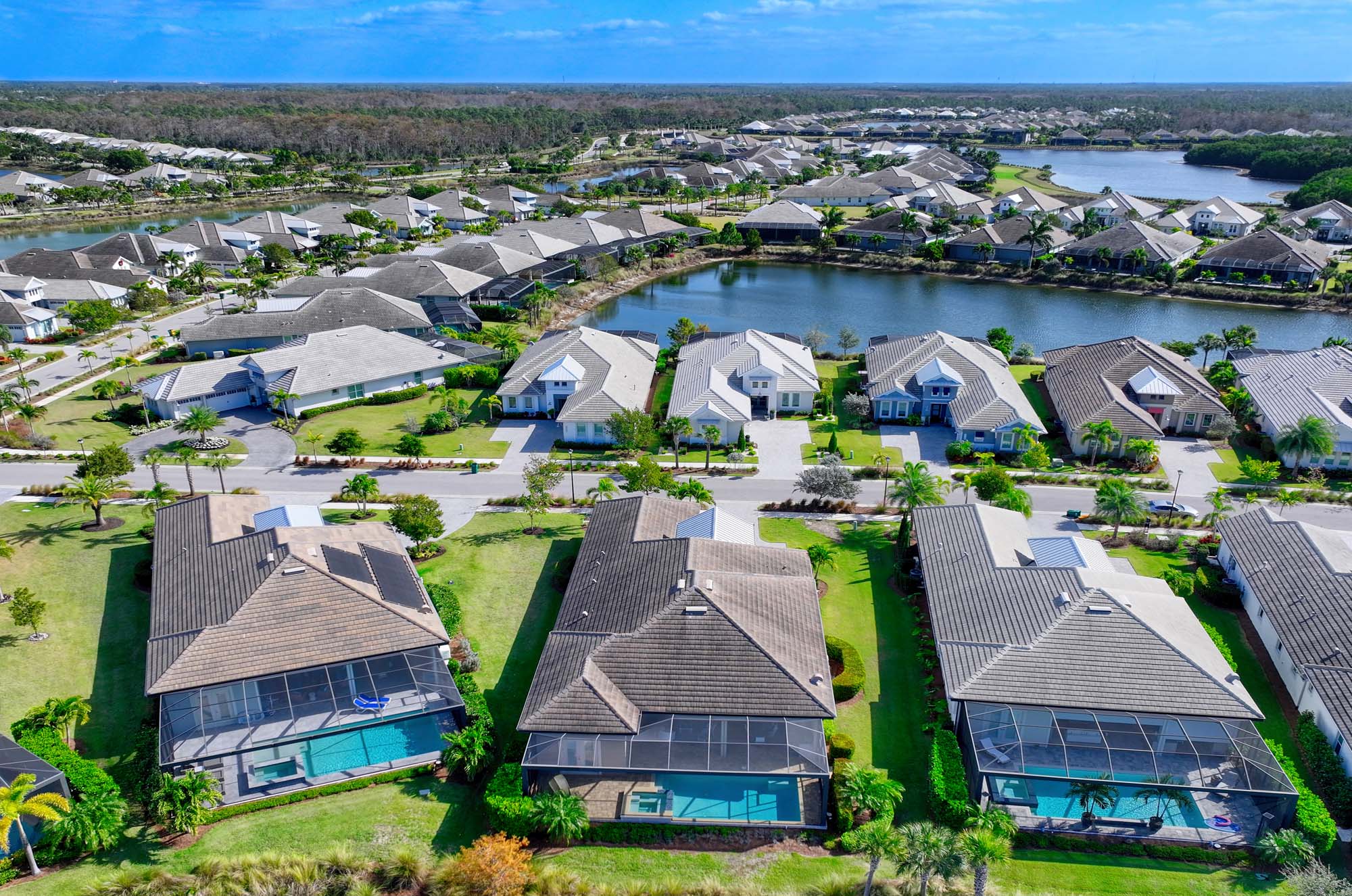 9 aerial drone photograph in Naples or Marco Island, Florida